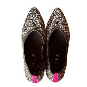 SERRA ALDI RECYCLED SLIP-ON FLATS/SHOES, WOMENS SIZE 8, 703516, BLACK/GRAY